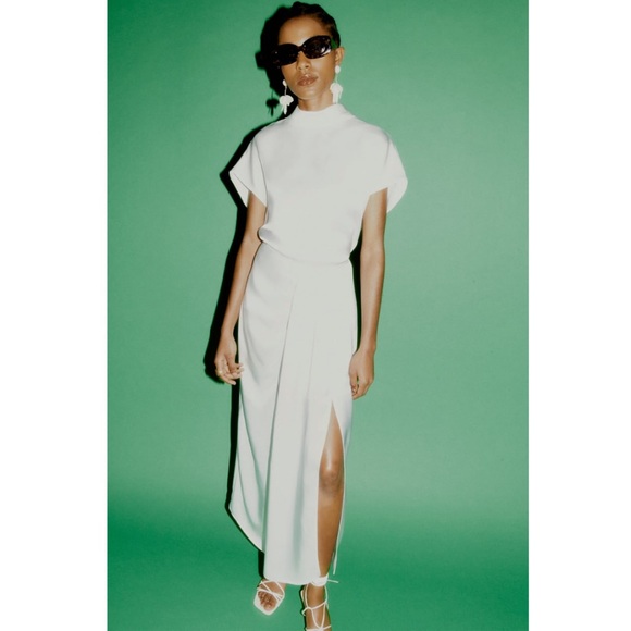 Zara satin effect draped skirt - Picture 15 of 16